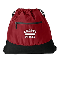 MS PE Mesh Pocket Red Cinch Bag