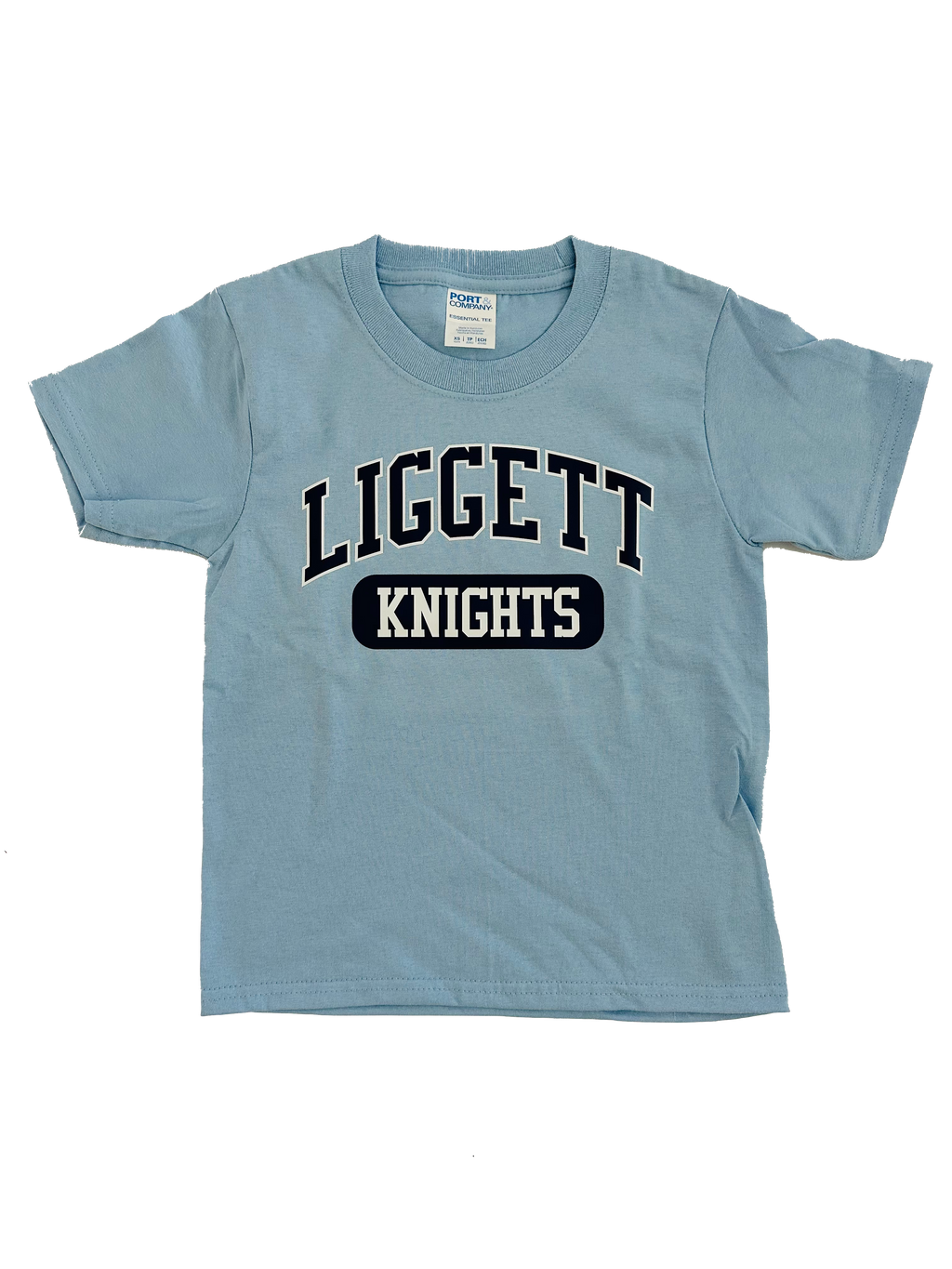 NEW Youth Light Blue Liggett Knights SS Tee