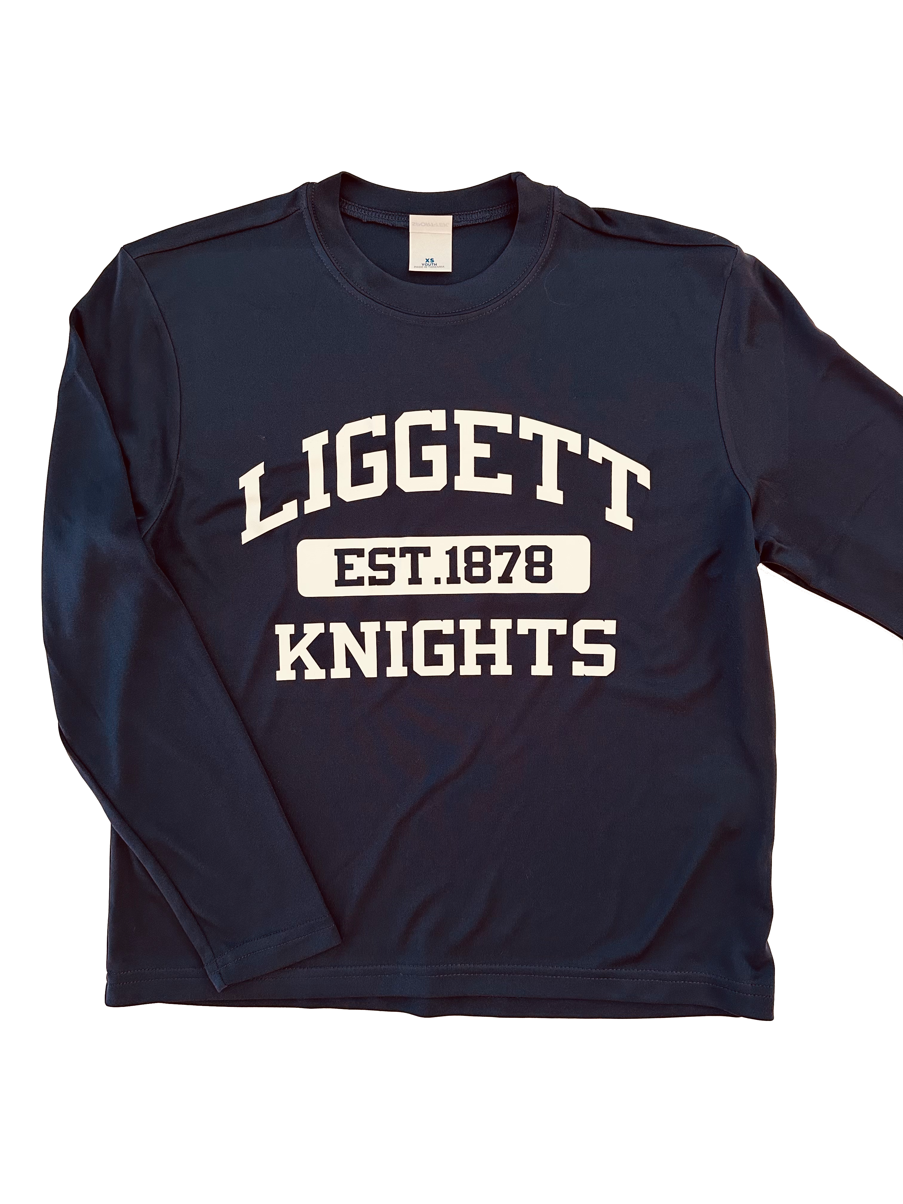 Youth Performance LS Navy Tee