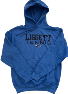 Adult Heather Royal Liggett Tennis Hoodie - Medium Only