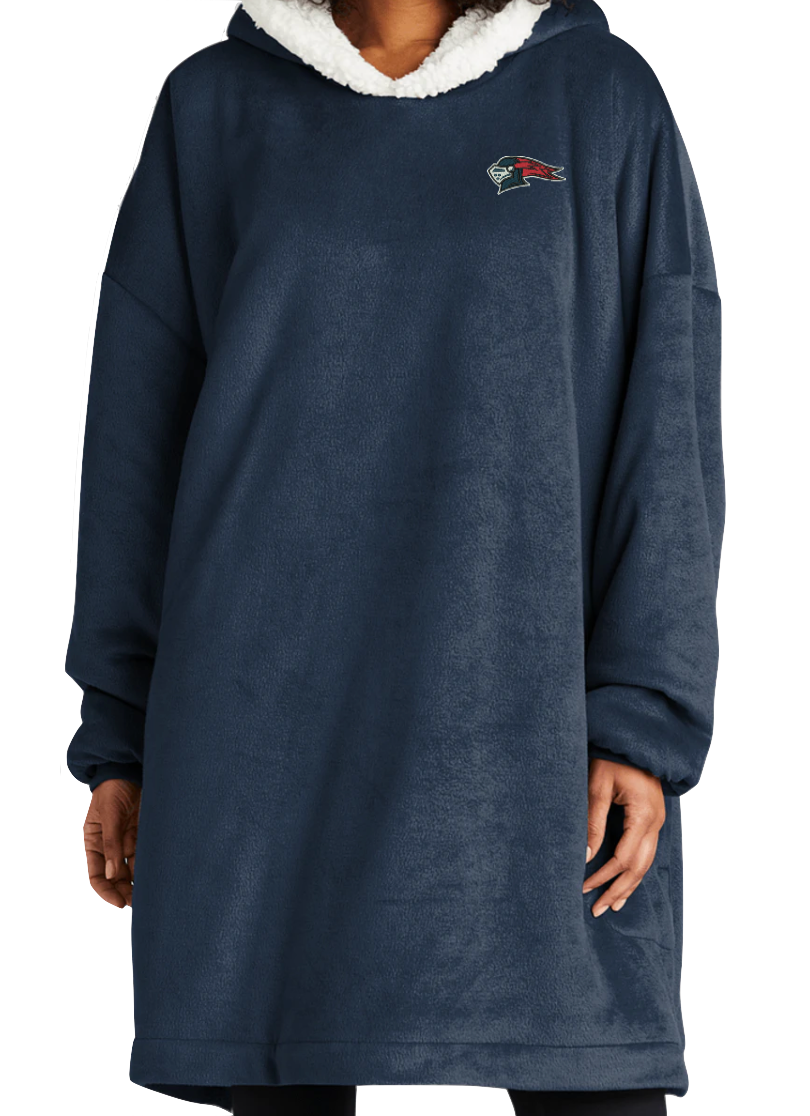 Navy Sherpa Poncho