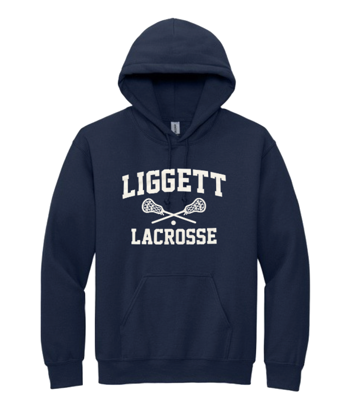 Adult Liggett Lacrosse Navy Hoodie (XL Only)