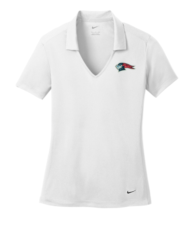 Nike Ladies Vertical Mesh White Polo (Limited Sizes)