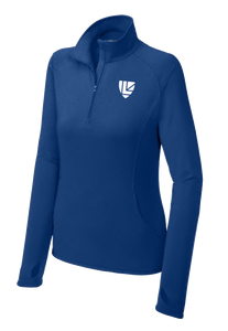 Ladies Quarter Zip True Royal Performance Pullover