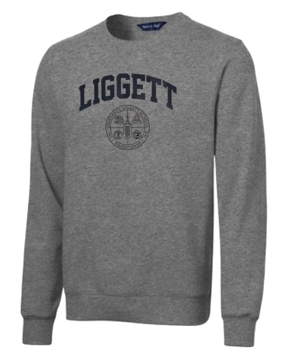 Adult Crest Vintage Grey Crewneck Sweatshirt