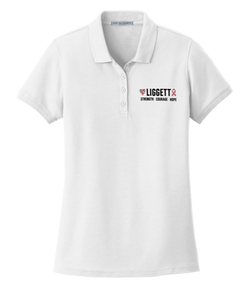 Ladies White Core Classic Pique Pink Out 2025 Polo - Small Only