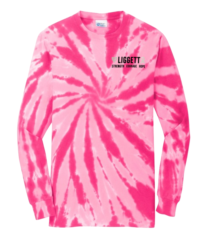 Adult Pink Out 2025 Tie-Dye Long Sleeve Tee - Medium Only
