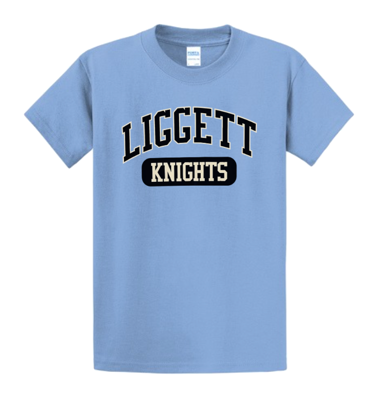 Adult Light Blue Liggett Knights SS Tee