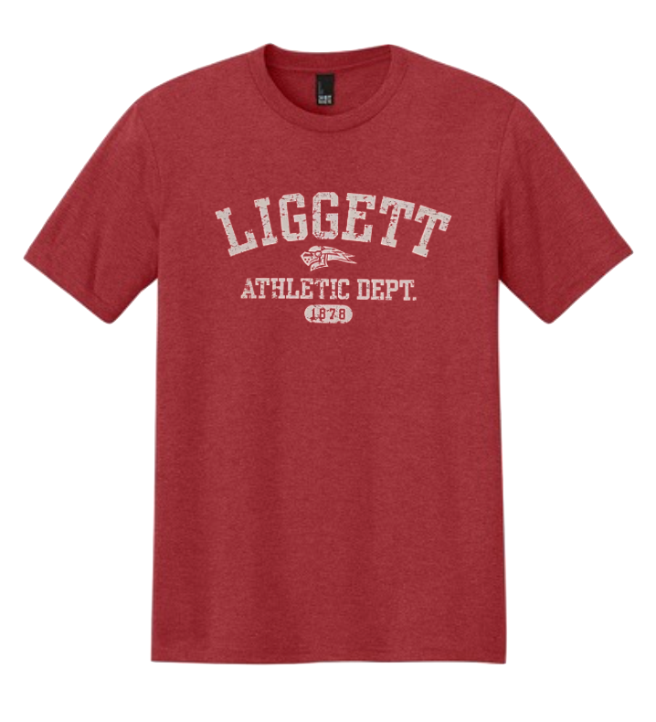 Adult Liggett Athletics Heather Red Frost SS Tee