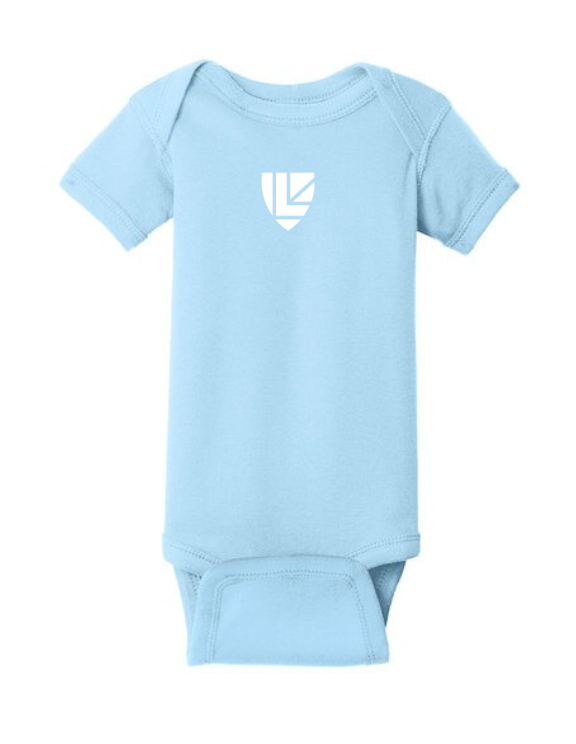 Shield Light Blue Short Sleeve Onesie