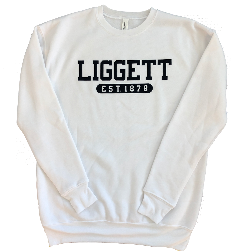 Adult Liggett Established White Crewneck Sweatshirt