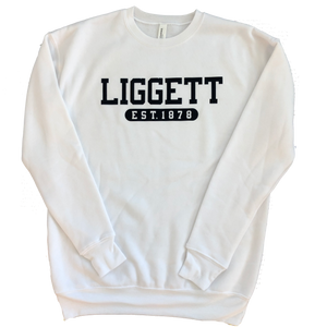 Adult Liggett Established White Crewneck Sweatshirt