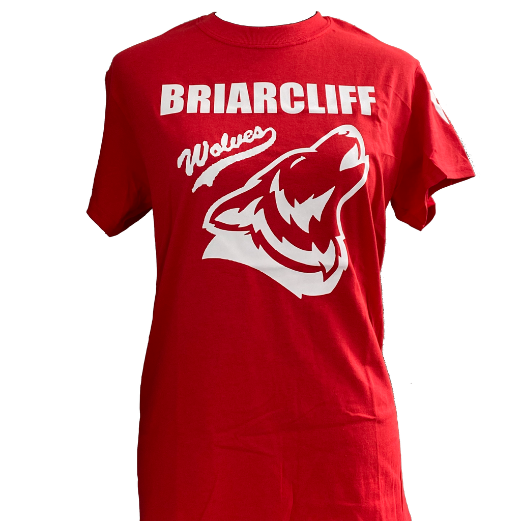 Briarcliff Wolves Red Adult T-Shirt