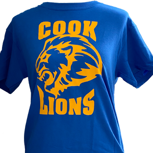 Cook Lions Royal Blue Adult T-Shirt