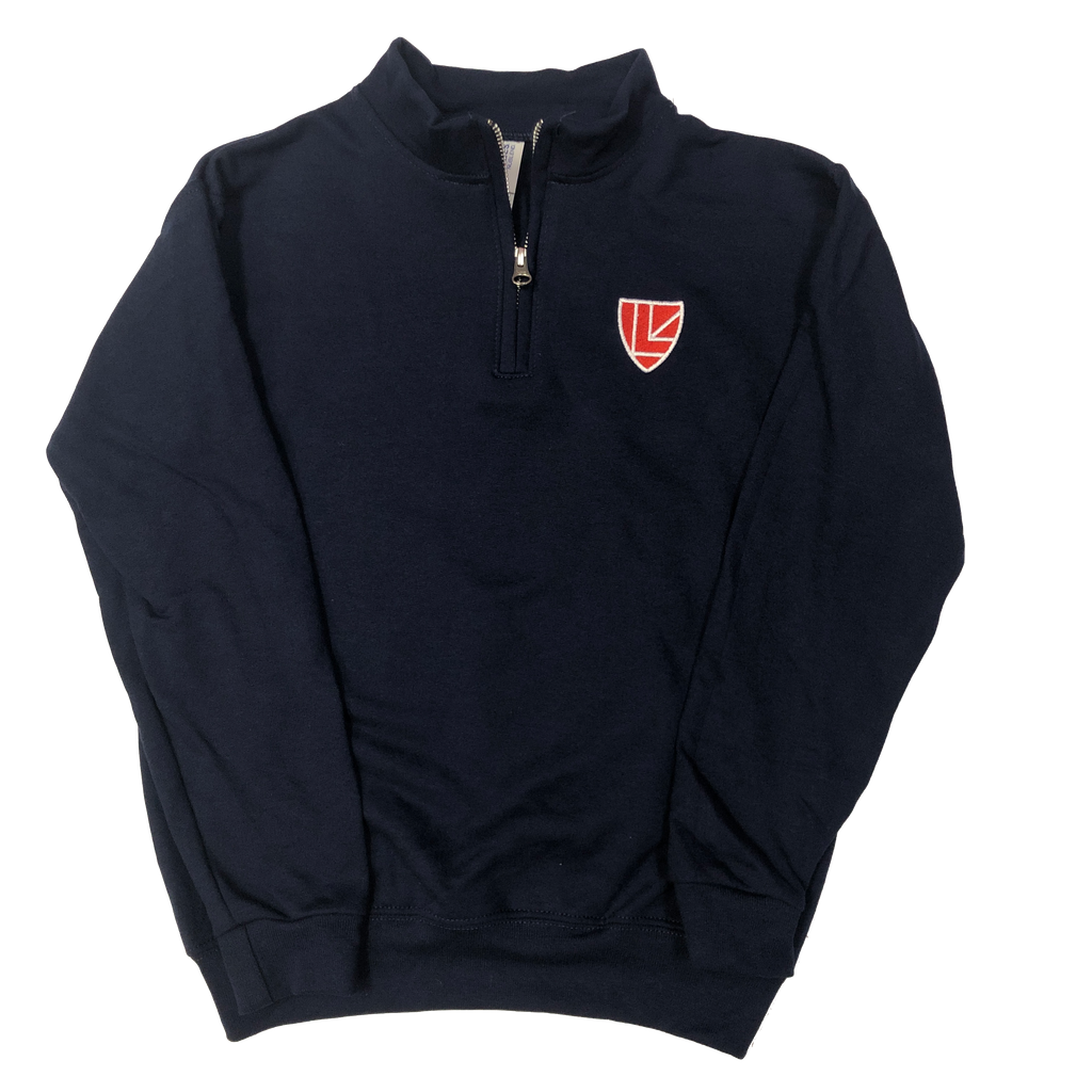 Youth Navy Quarter Zip Pullover
