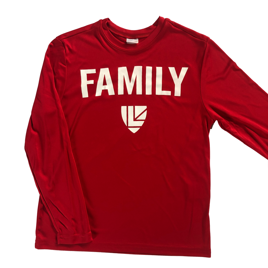 Youth Performance LS Red Family Tee