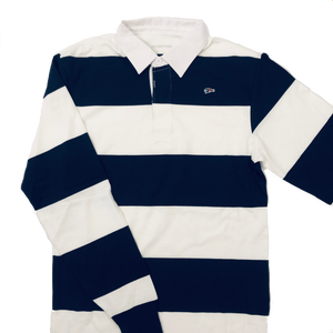 Long sleeve online striped rugby shirt