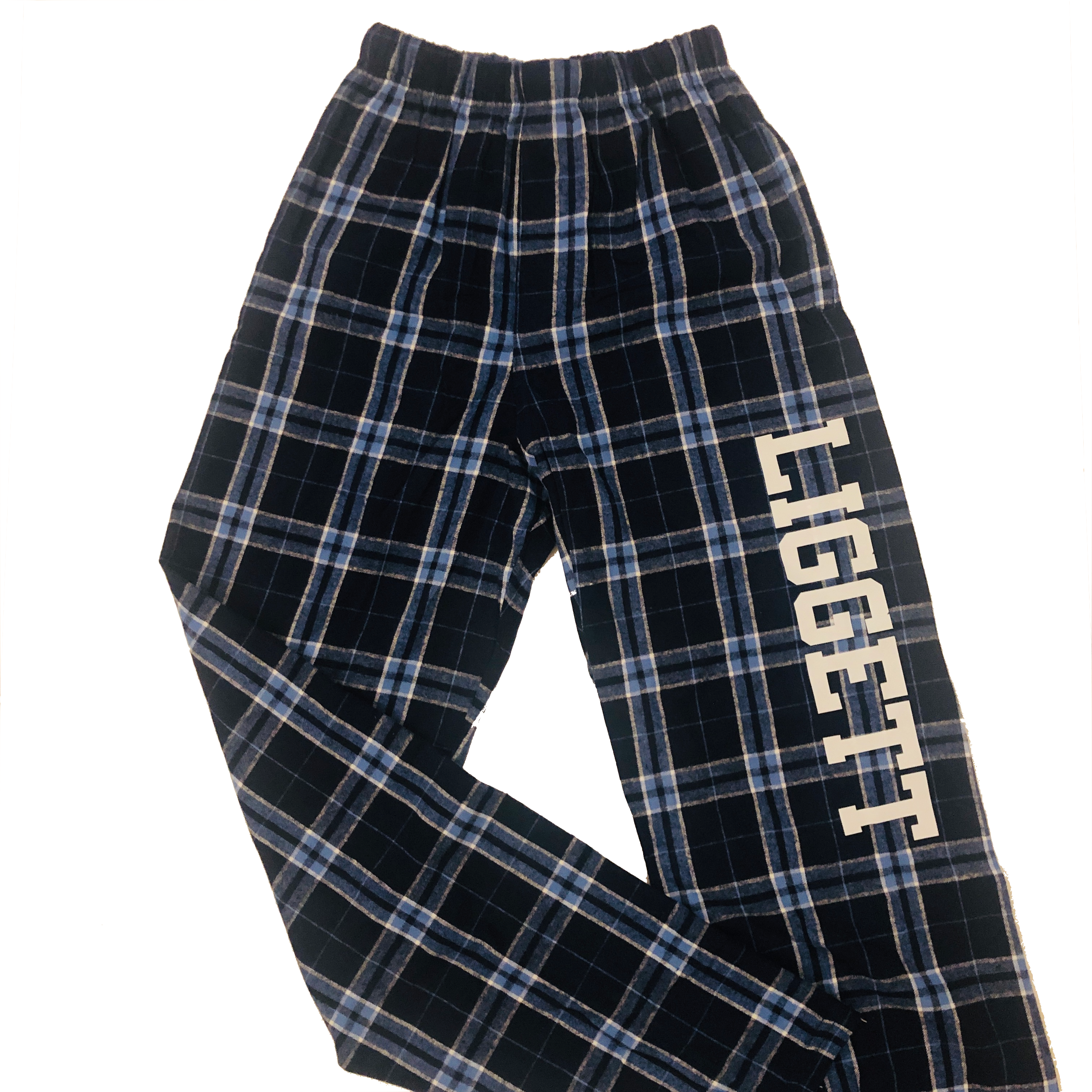 NEW Adult Navy/White Plaid Flannel Pants