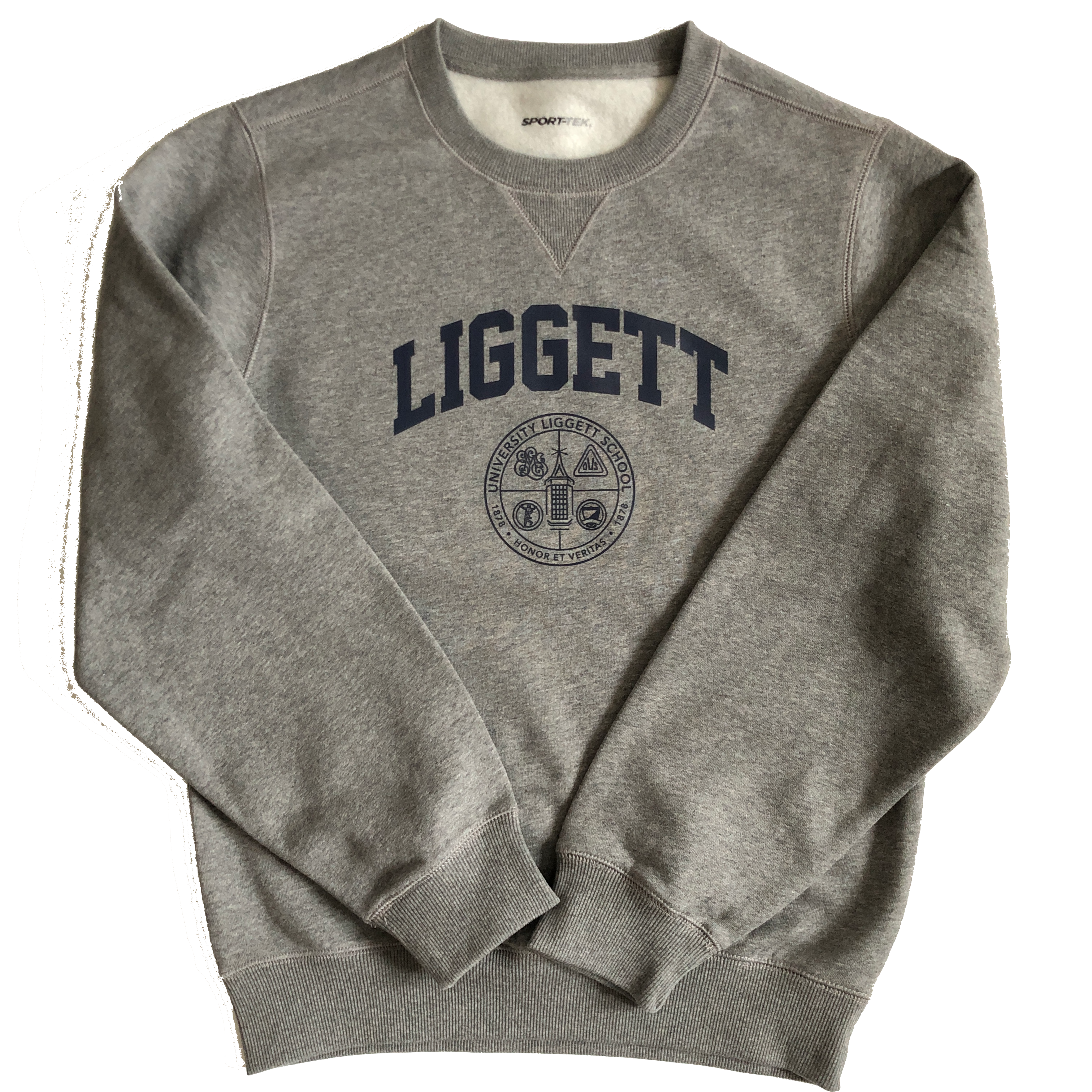 Adult Crest Vintage Grey Crewneck Sweatshirt