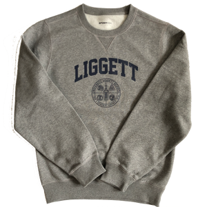 Adult Crest Vintage Grey Crewneck Sweatshirt