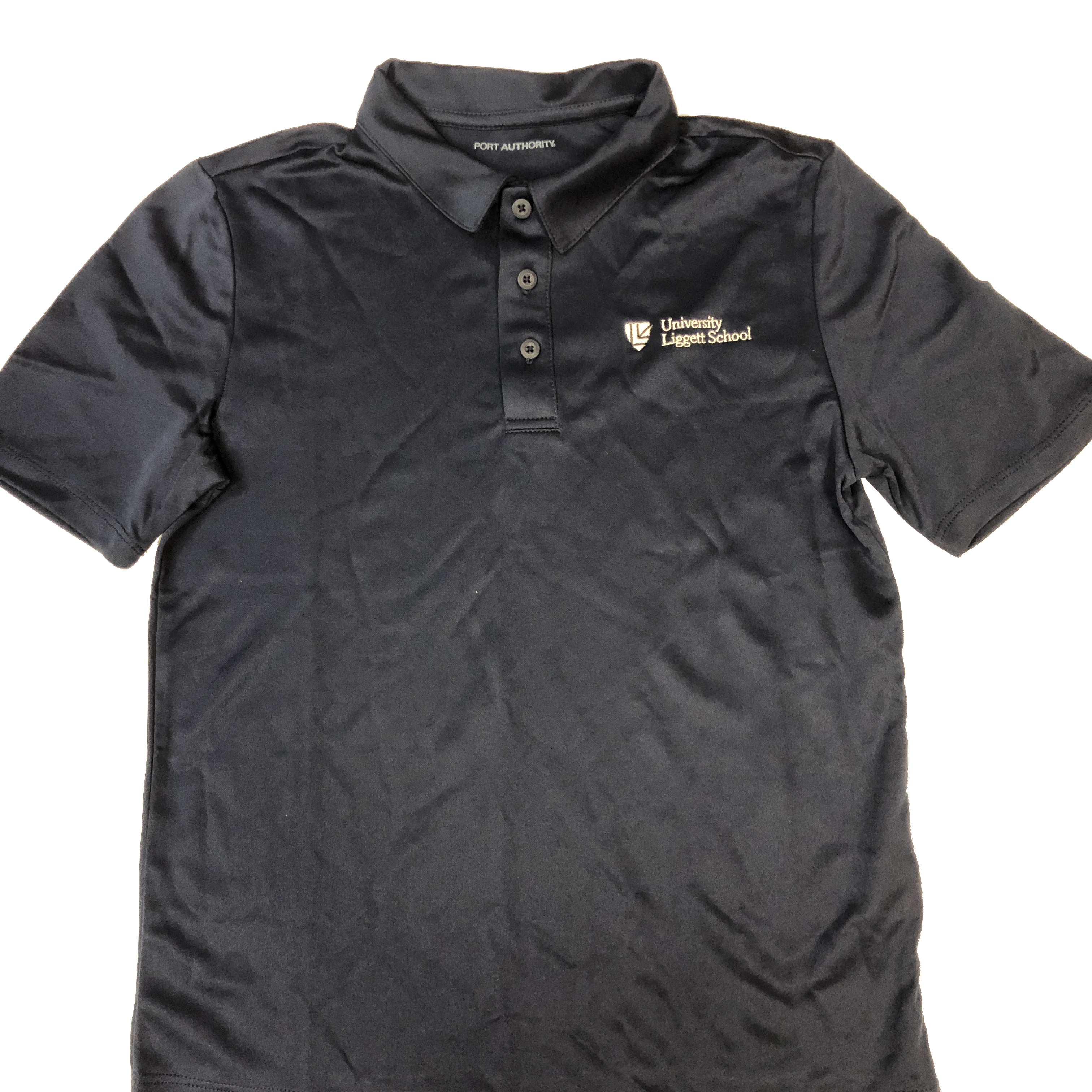 Youth Navy Poly Polo