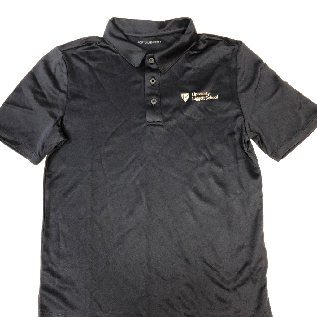 Youth Navy Poly Polo