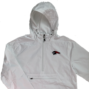 White quarter zip sales windbreaker