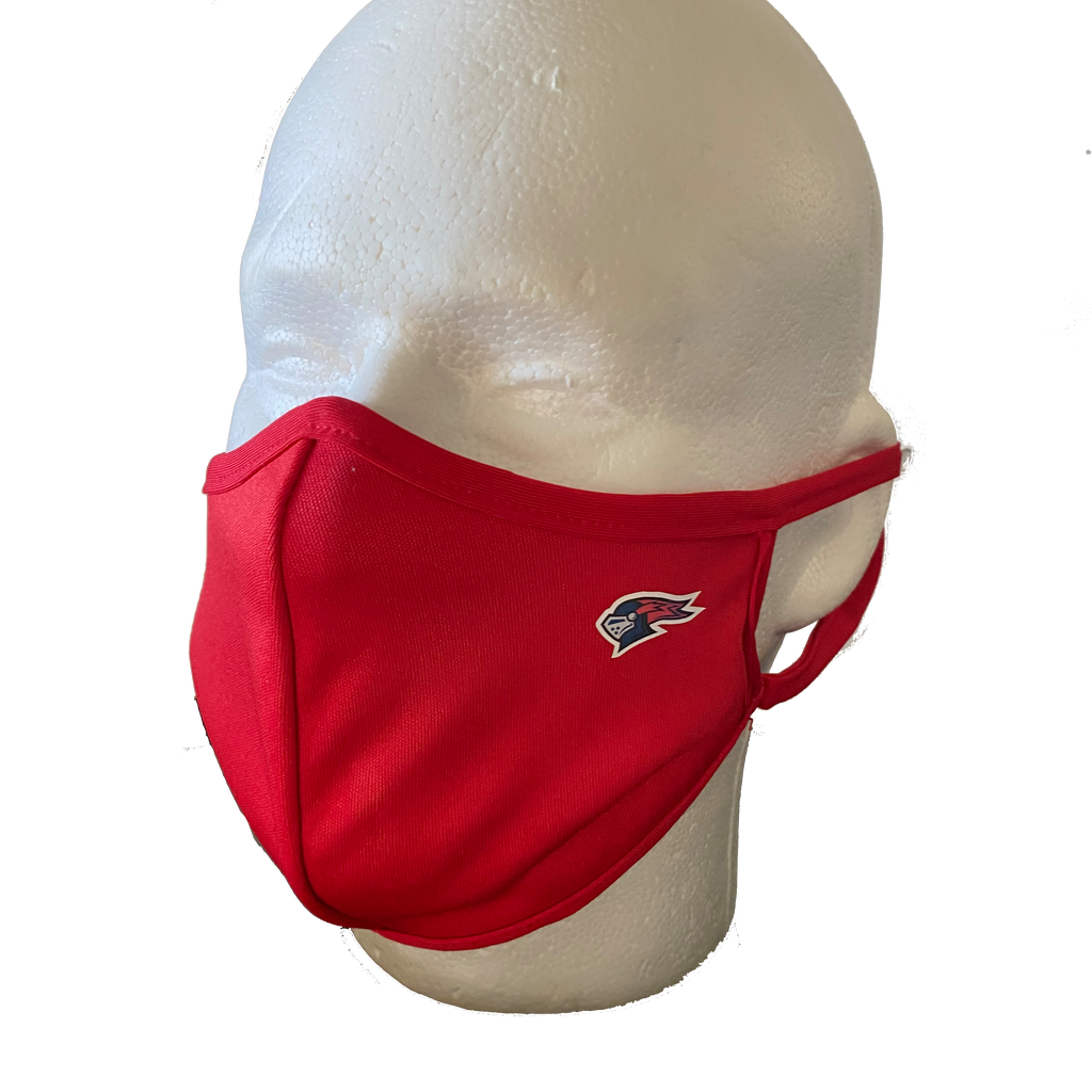 Adult Red Knight Head Face Mask