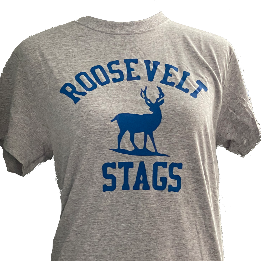 Roosevelt Stags Sport Grey Adult T-Shirt